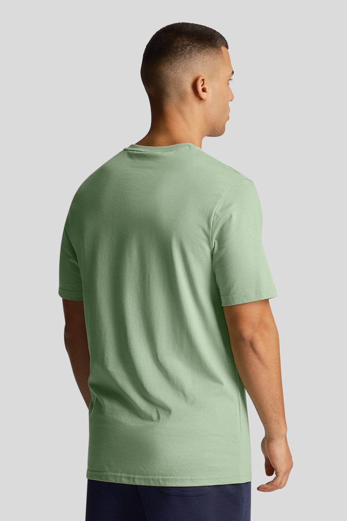 100% Gerader T-Shirt Lyle Scott & Schnitt Aus Baumwolle Hellgrün