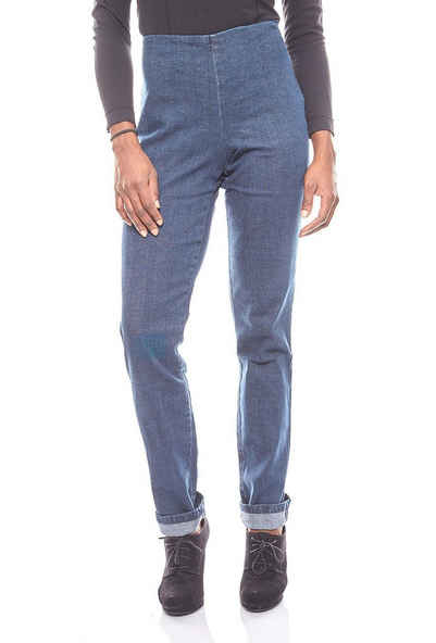 Cheer Regular-fit-Jeans Cheer schlichte Hose Damen Джинси-Leggings Jeggings Langgröße Blau