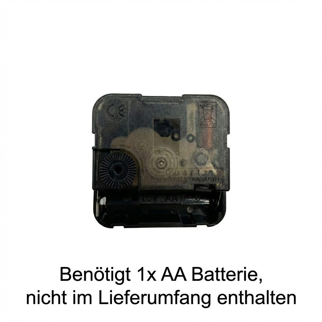Antikas Wanddekoobjekt Wanduhr aus Nickel, rechteckig, römische Ziffern, silberglänzend, B.78 – Bild 2 von 3