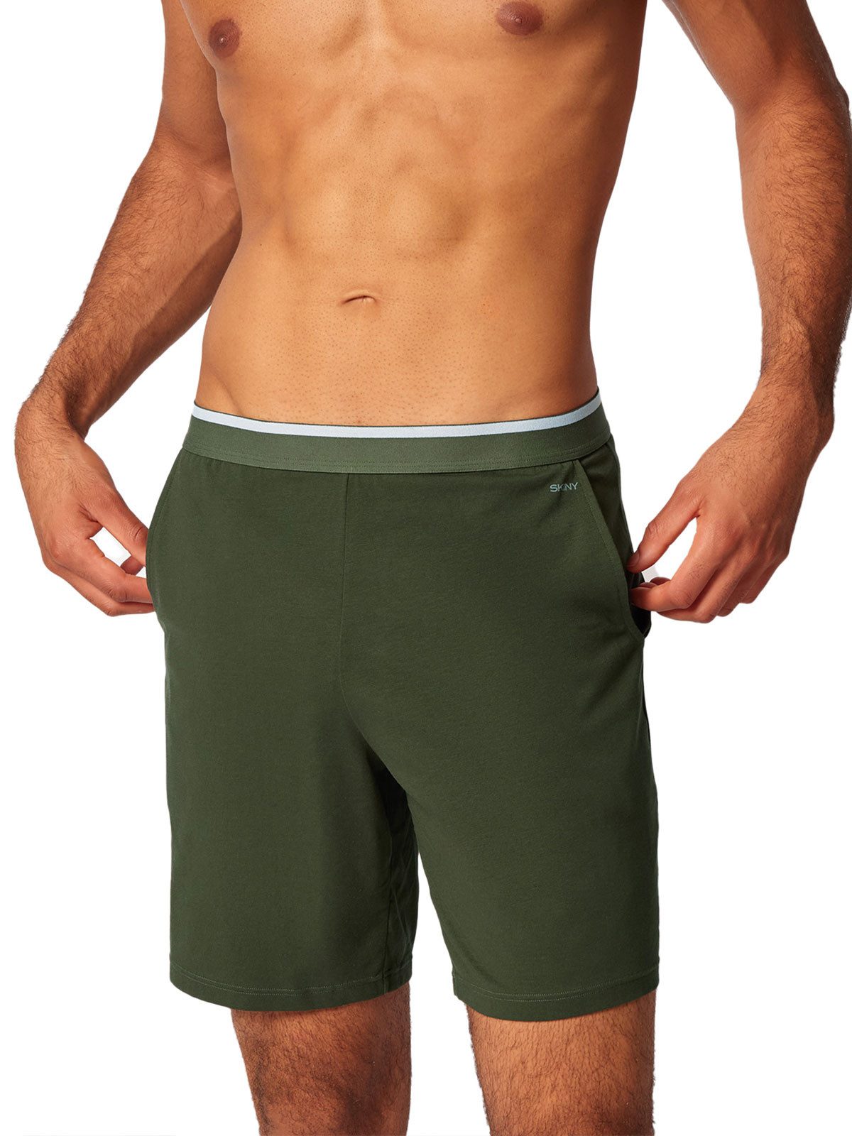 Skiny Loungehose Herren Hose kurz Night In Mix & Match (Stück, 1-tlg) gerader Beinausschnitt