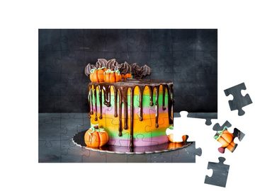 puzzleYOU Puzzle Kreative Halloween-Torte, 48 Puzzleteile, puzzleYOU-Kollektionen Kuchen