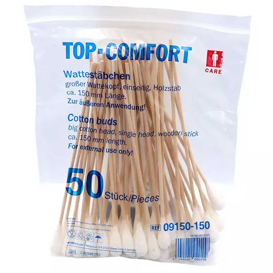 AMPri Ватный тампонspender Top-Comfort Holzstab-Wattestäbchen - Großer Kopf