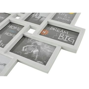 Ruhhy Bilderrahmen Collage Rahmen für 10 Fotos - weiß, für 10 Bilder (Bilder Kunststoff 10x15 Familie, 1 St), weiß, weiß, Rahmen, 10 Bilder