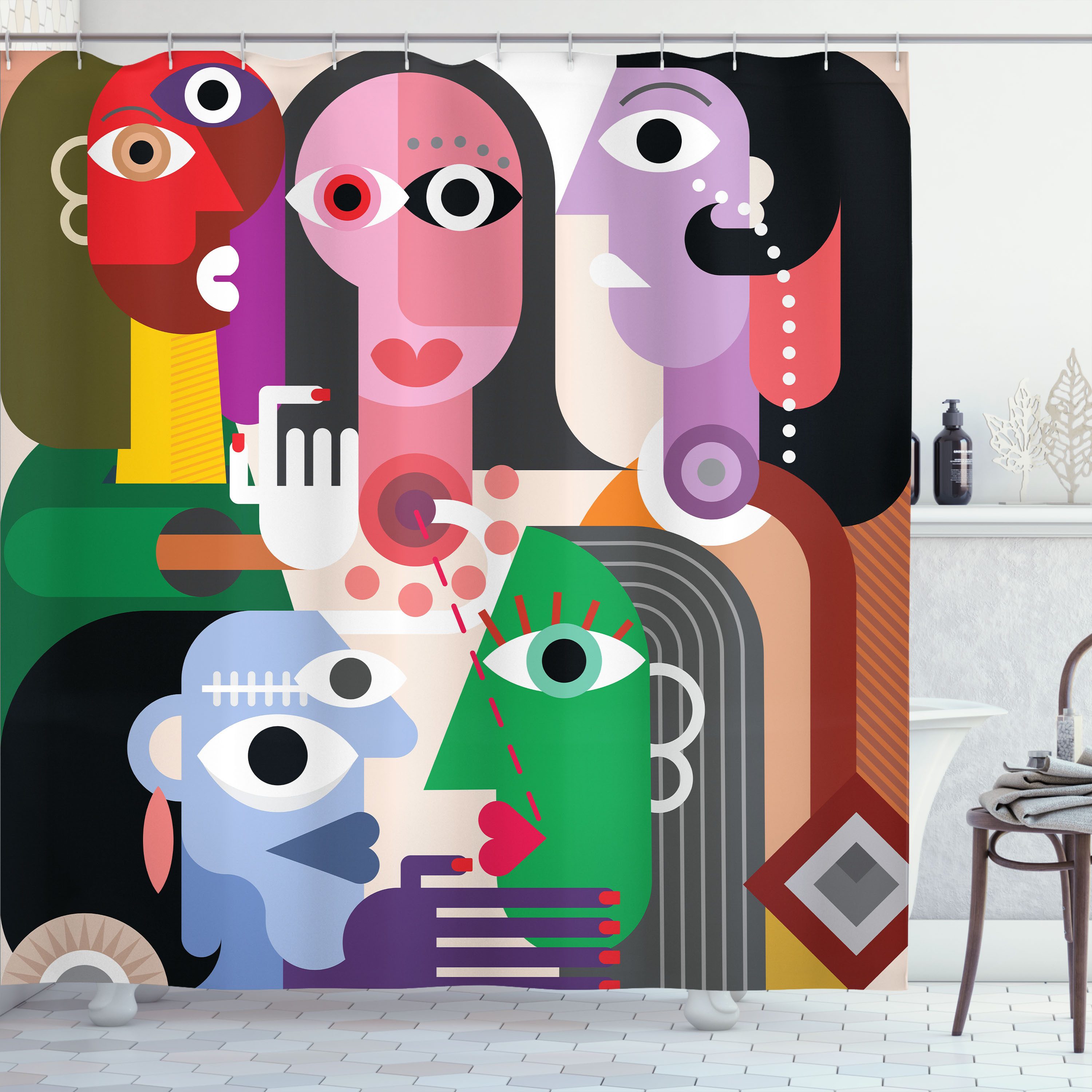 Abakuhaus Duschvorhang Moderner Digitaldruck mit 12 günstig online kaufen