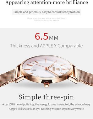 OLEVS Extra-dünnes Design Watch, Hochwertige mit präzisem japanischem Quarzwerk,Glas & elegantem Design