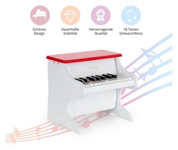 FunKey Spielzeug-Musikinstrument Mini Piano - Metallophon in Klavier Optik mit 18 Tasten, ideal für kleine Kinderhände - Einfach auspacken & loslegen
