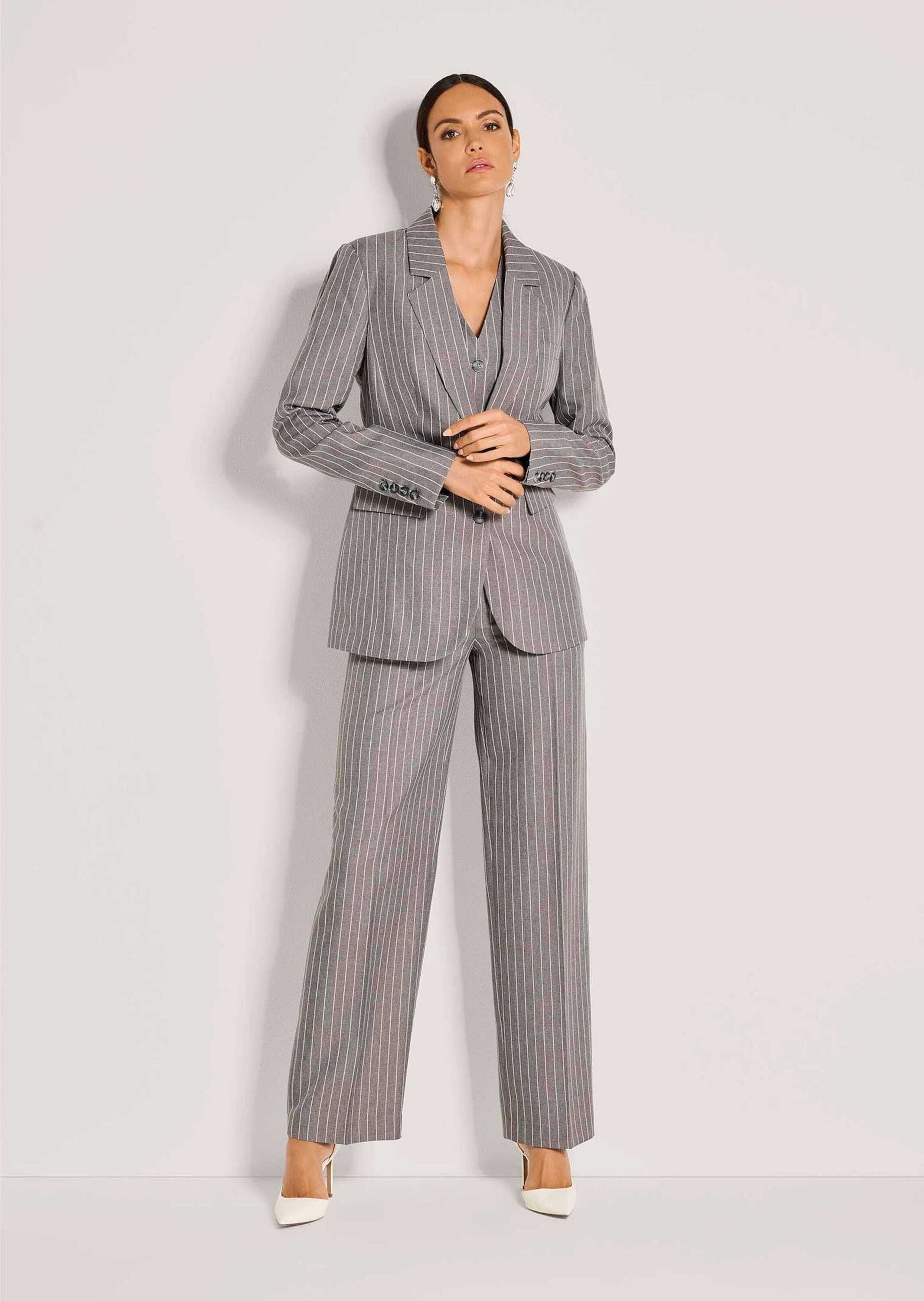 MADELEINE Kurzblazer Longblazer mit Nadelstreifen Jerseyblazer mit Reverskr günstig online kaufen