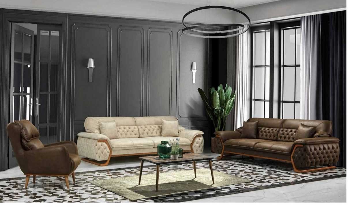 JVmoebel Sofa Sofa Set 3+3+1 Sitz Modern Sofagarnitur Wohnzimmer, 3 Teile