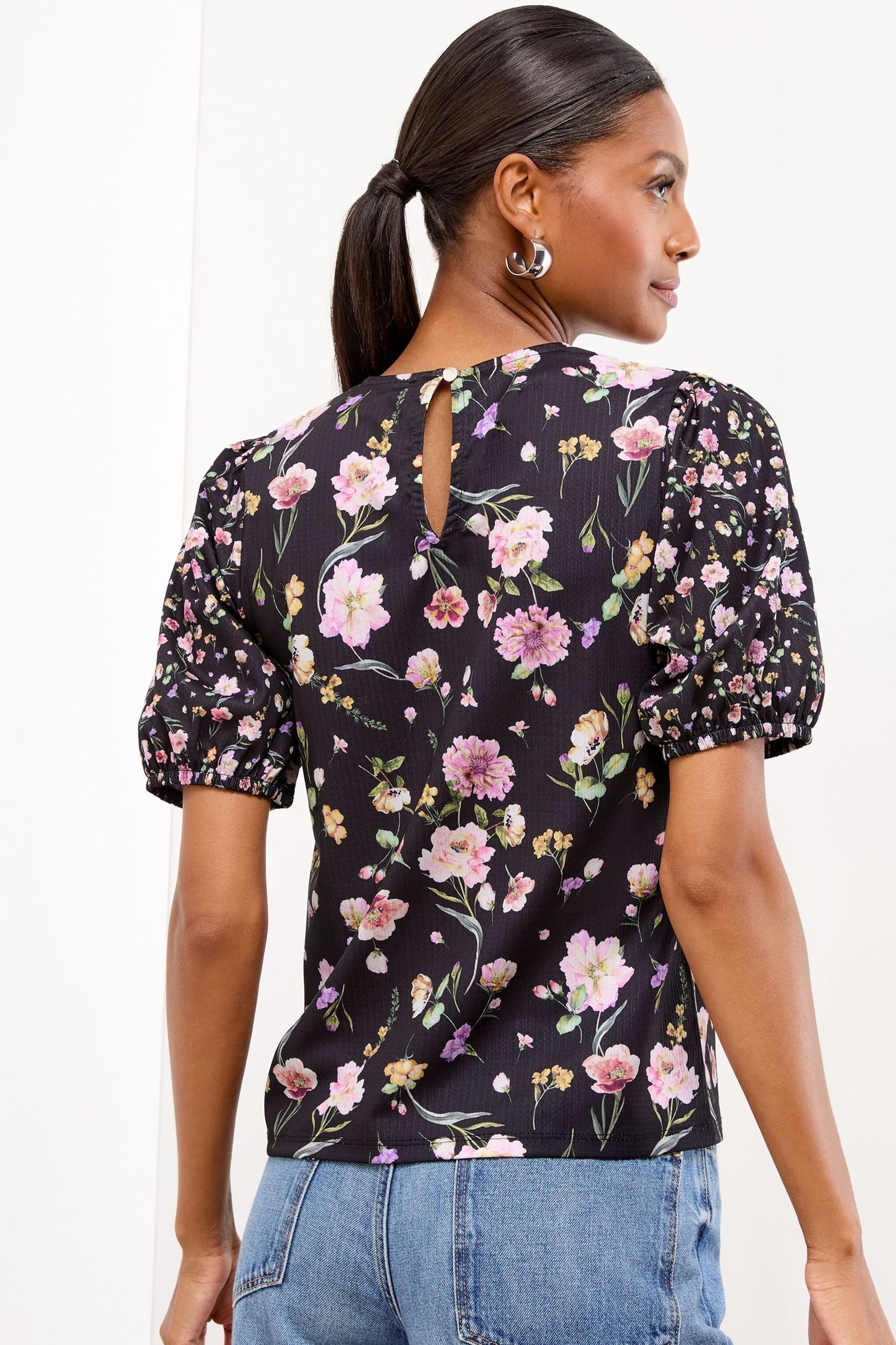 LIPSY T-Shirt Lipsy Kurzärmeliges Knitter-Oberteil, Regular (1-tlg) günstig online kaufen