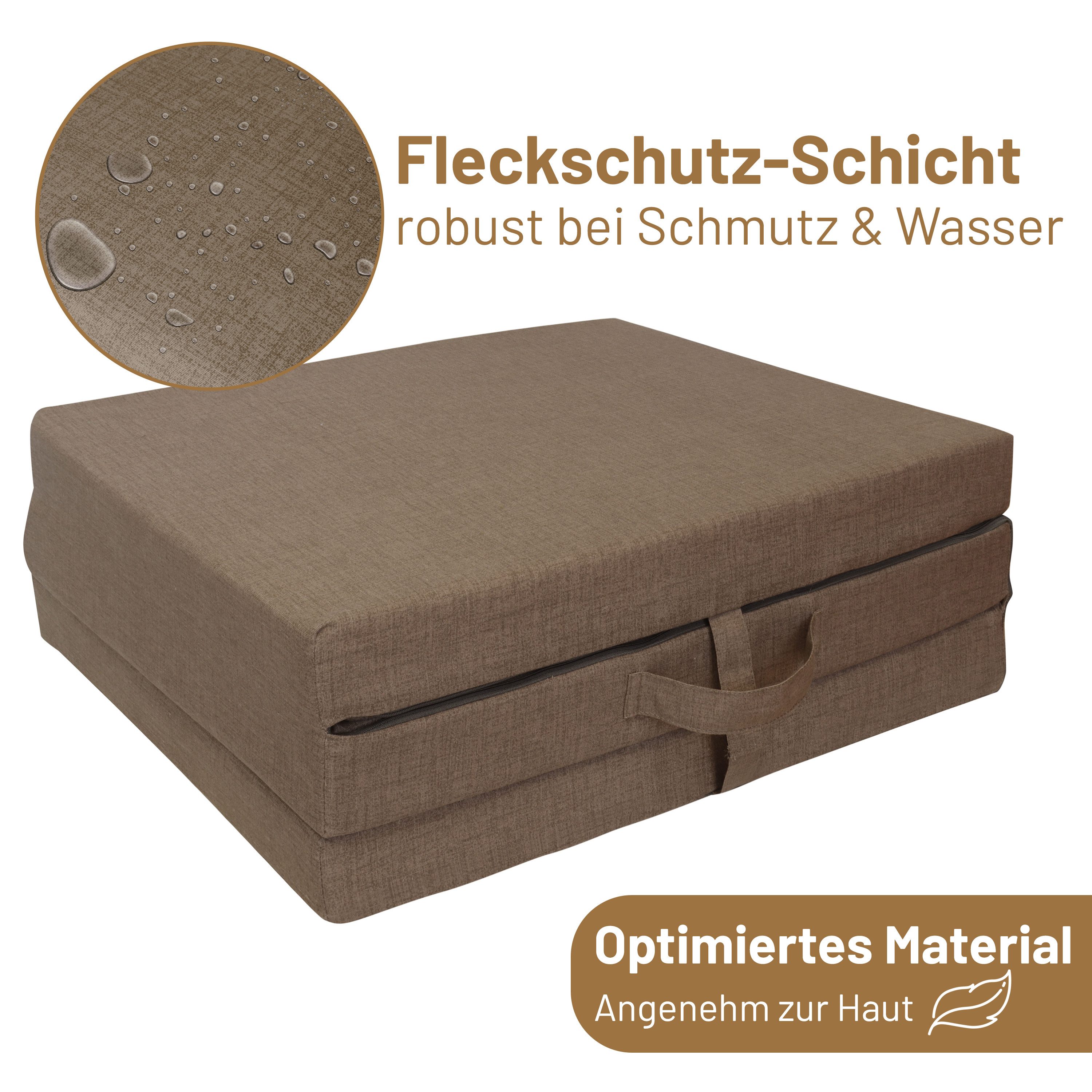 Klappmatratze Faltmatratze Gästebett Junior, RelaxXL, 7 cm hoch, 190x60x7cm (Junior) – Bild 5 von 5