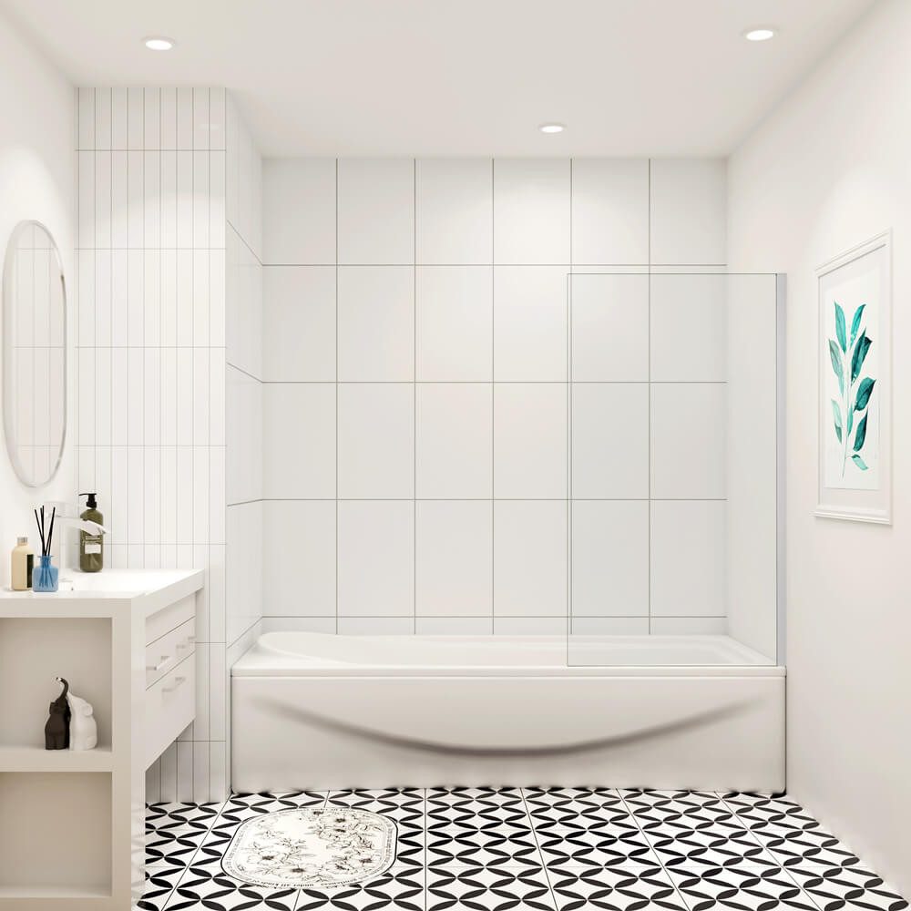 duschspa Badewannenaufsatz 140cm 6mm Duschwand Duschtrennwand NANO Glas Dus günstig online kaufen