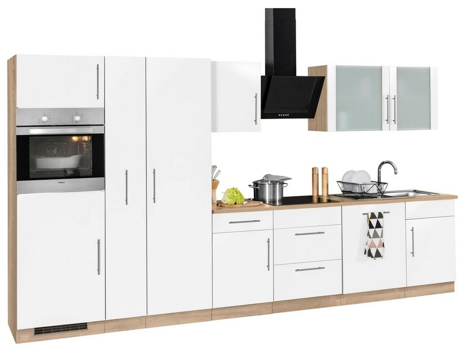 wiho Küchen Küchenzeile Cali, mit E-Geräten, Breite 360 cm, Wahlweise mit  Aufbauservice