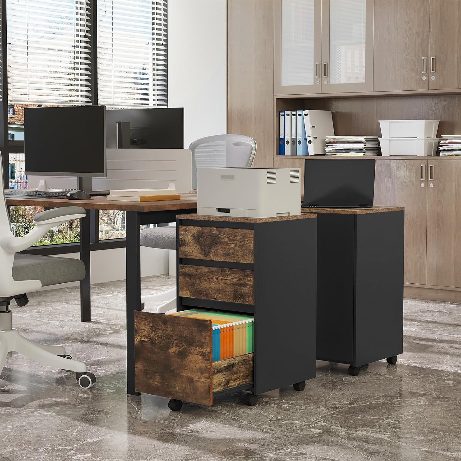 Woltu Aktenschrank (1-St) mobiler Schrank, Rollcontainer mit 3 Schubladen günstig online kaufen