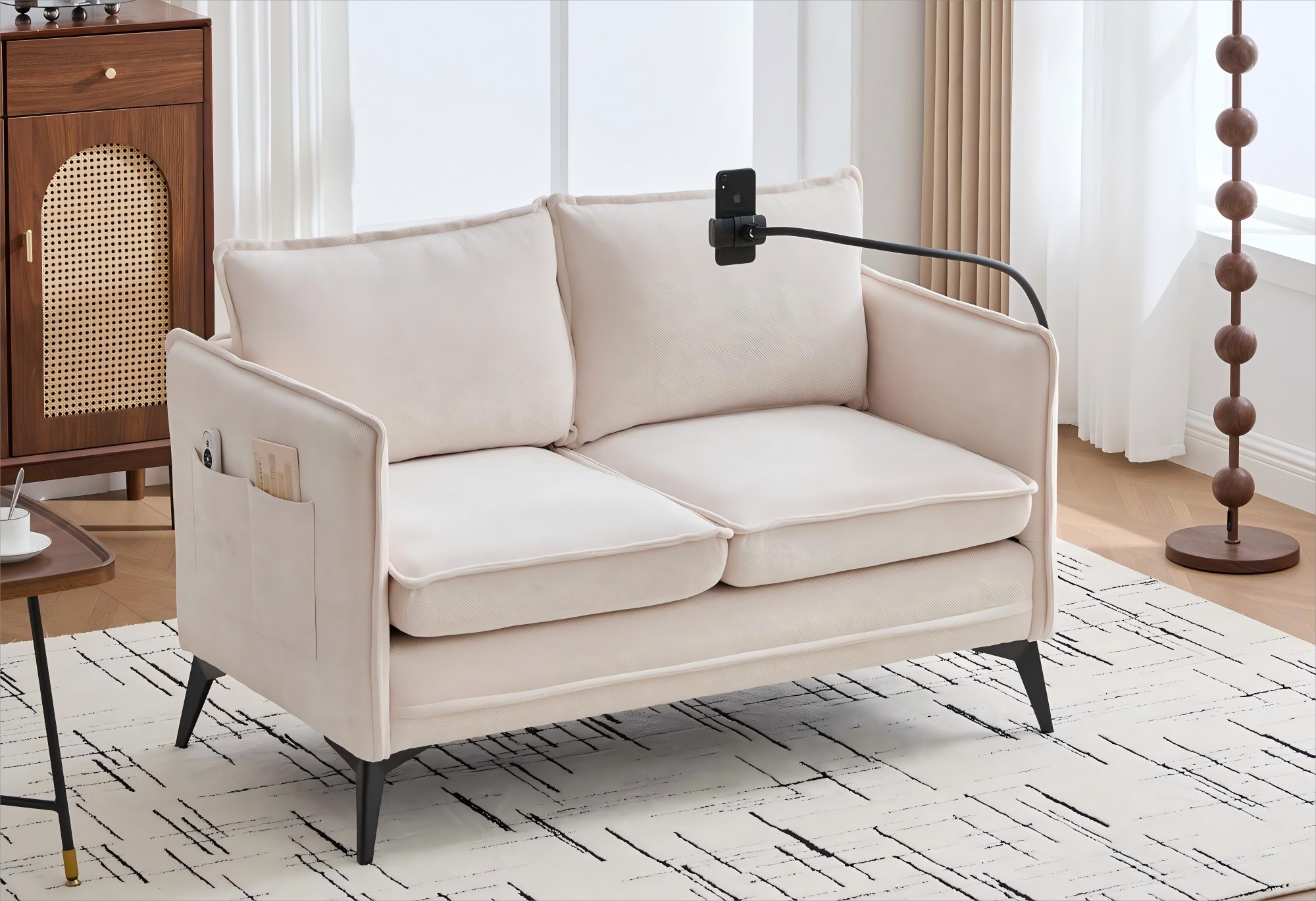 LVHOM 2-Sitzer Polstersofa mit USB/Typ C-Ladefunktion günstig online kaufen