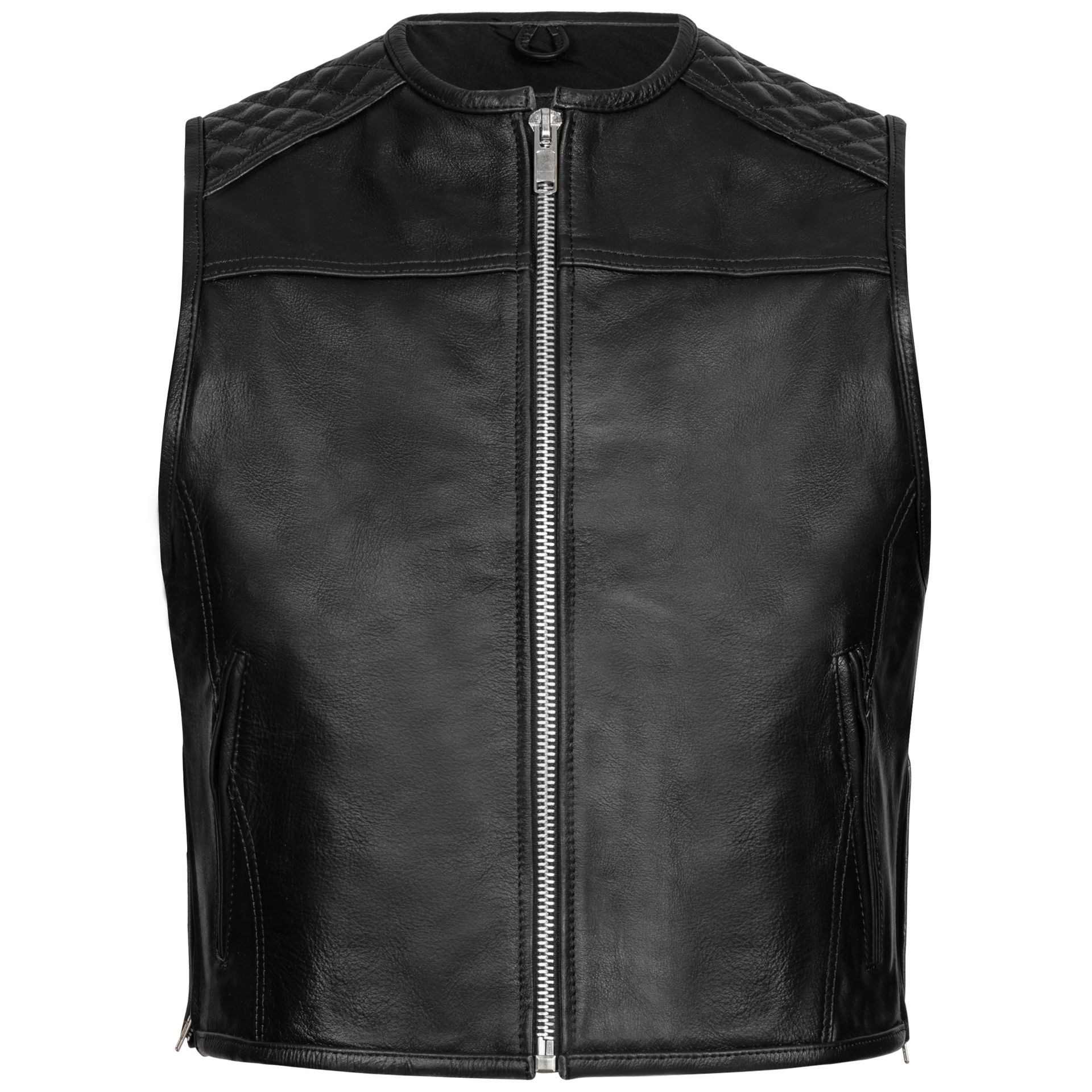 PAULGOS Motorradweste Lederweste Biker Kutte Clubweste Chopper Weste 100% Echtleder - BW9