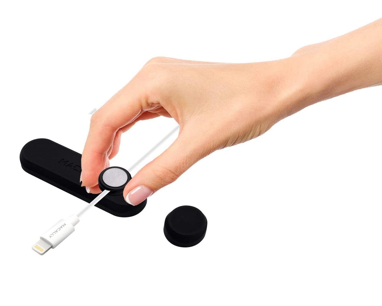 Macally Kabelbinder Magnetische Kabel-Clip Kabel-Leiste Clips (6-St) Magnet Kabel-Organizer Kabel-Halterung Halter, für PC Laptop TV Kabel
