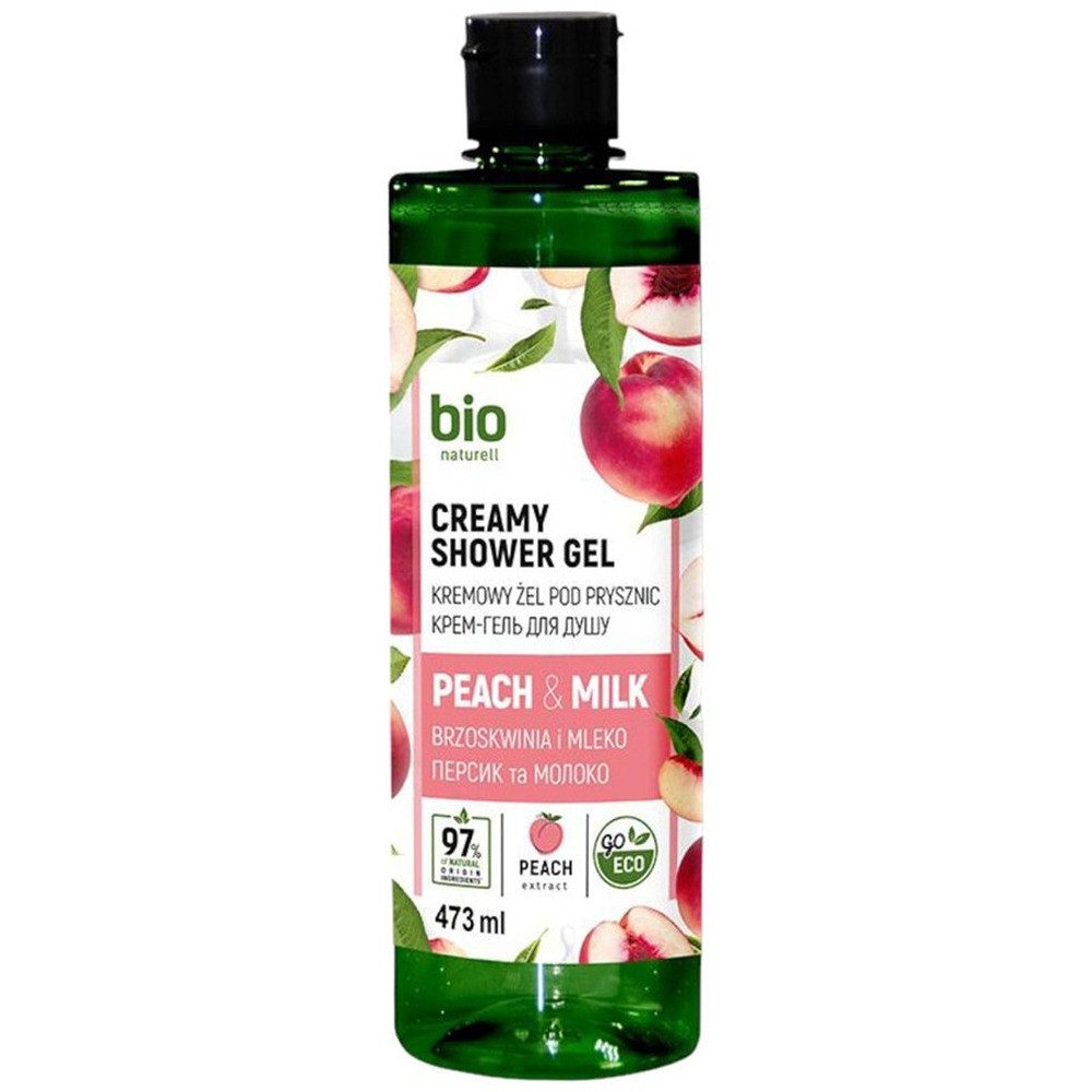 BIO NATURELL Duschgel Bio Naturell, Bio Naturell, Pfirsich und Milch cremig