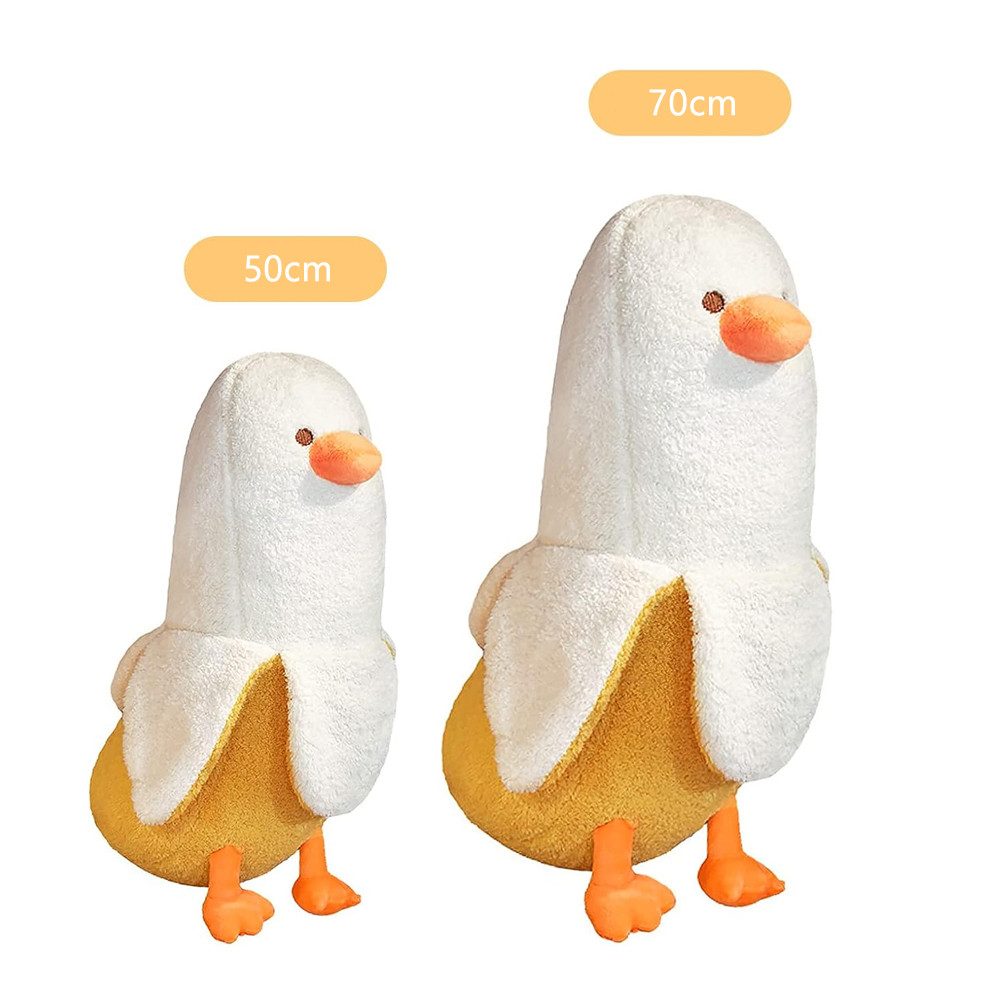 TUWENA Kuscheltier Plüschtier Banane Ente, Kawaii Ente Banane Kissen, Weiches Spielzeug