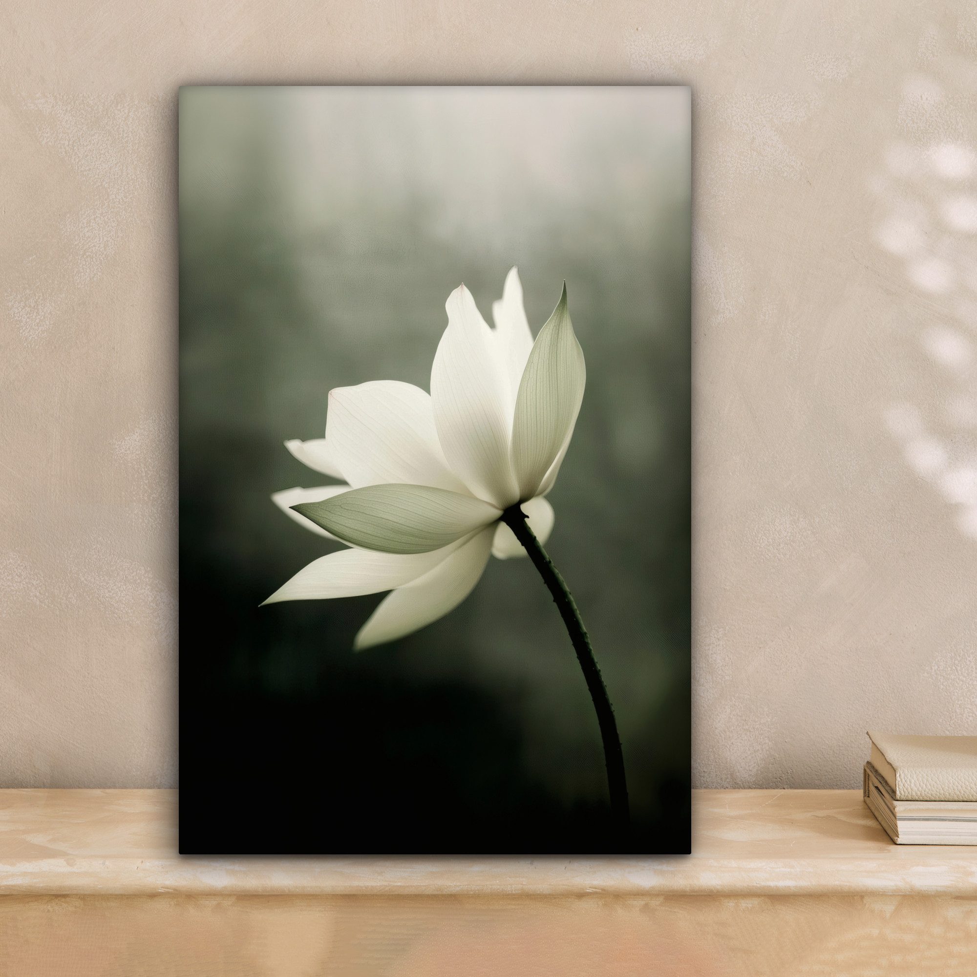 OneMillionCanvasses® Leinwandbild Weiß - Lotus - günstig online kaufen