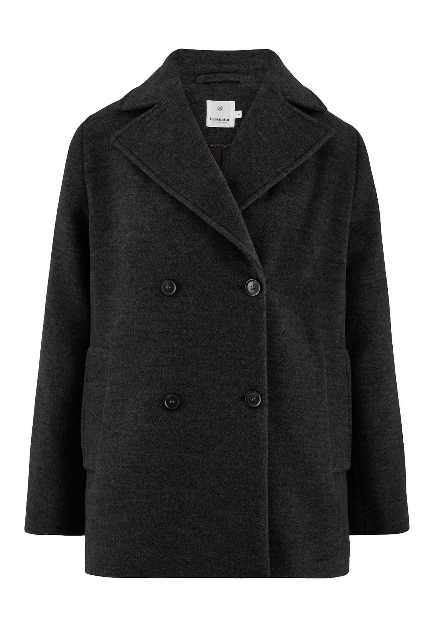 Hessnatur Outdoorjacke Caban Relaxed aus reiner Schurwolle (1-St)