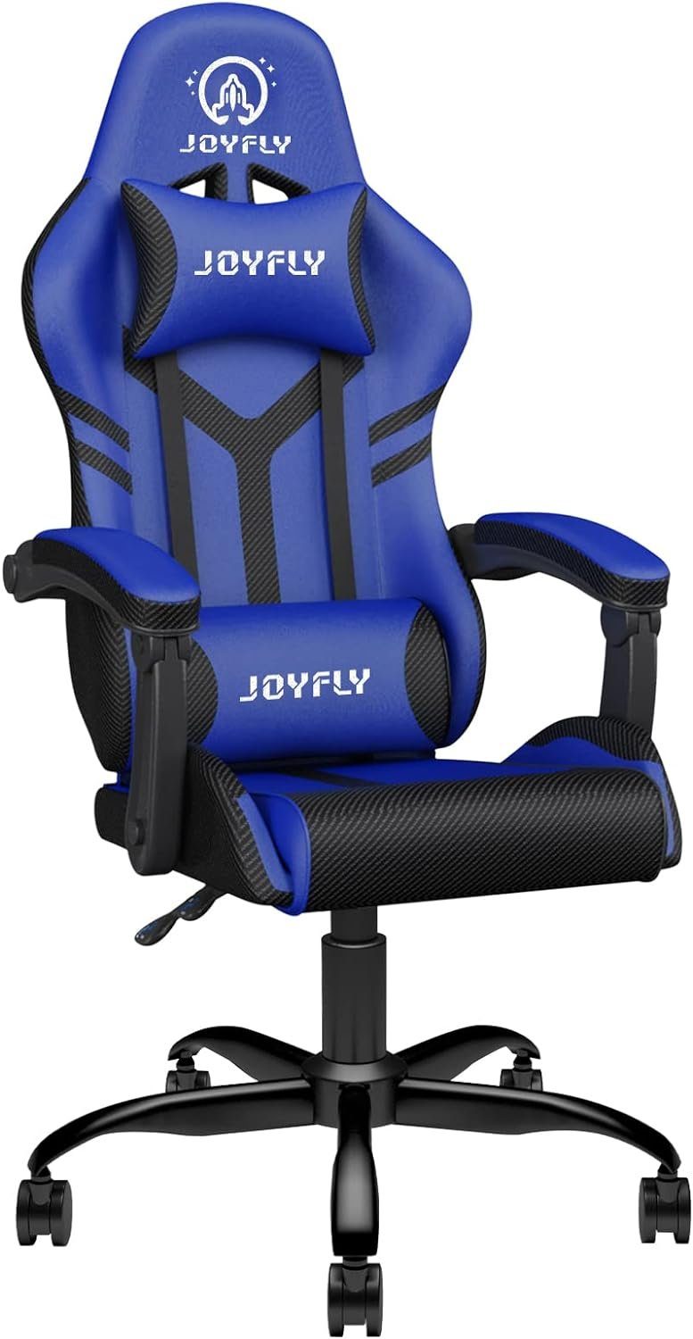 JOYFLY Gaming-Stuhl (Gamer-Stuhl: Ergonomischer Gaming-Stuhl mit Lendenwirbelstütze), Gaming Sessel Hochlehner Ergonomischer Gaming Stuhl mit Lordosenstütze