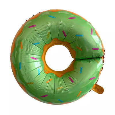 Kopper-24 Folienballon Folienballon Motiv Food, Donut grün, ca. 75 x 70 cm