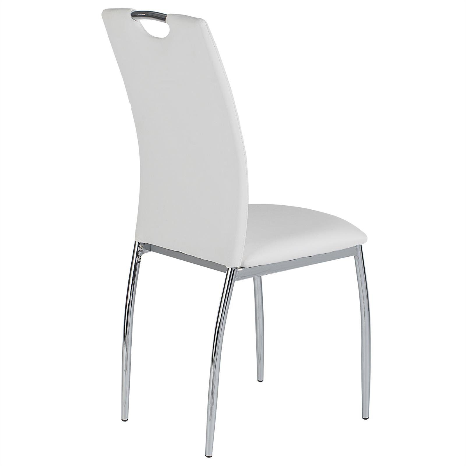 Esszimmerstuhl APOLLO Essgruppe Sitzgruppe, IDIMEX 4 SET Esszimmerstuhl schwarz wei 4er St), weiß grau Stühle (4