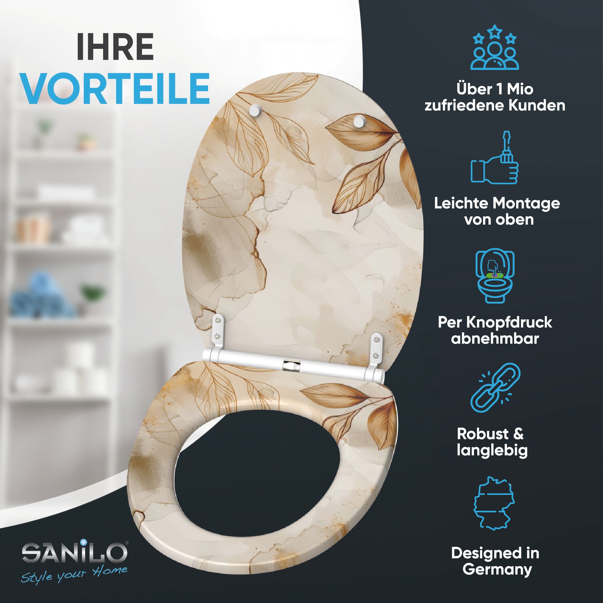 Sanilo WC-Sitz mit Absenkautomatik & Top Fix in vielen Designs, hochwertig, günstig online kaufen