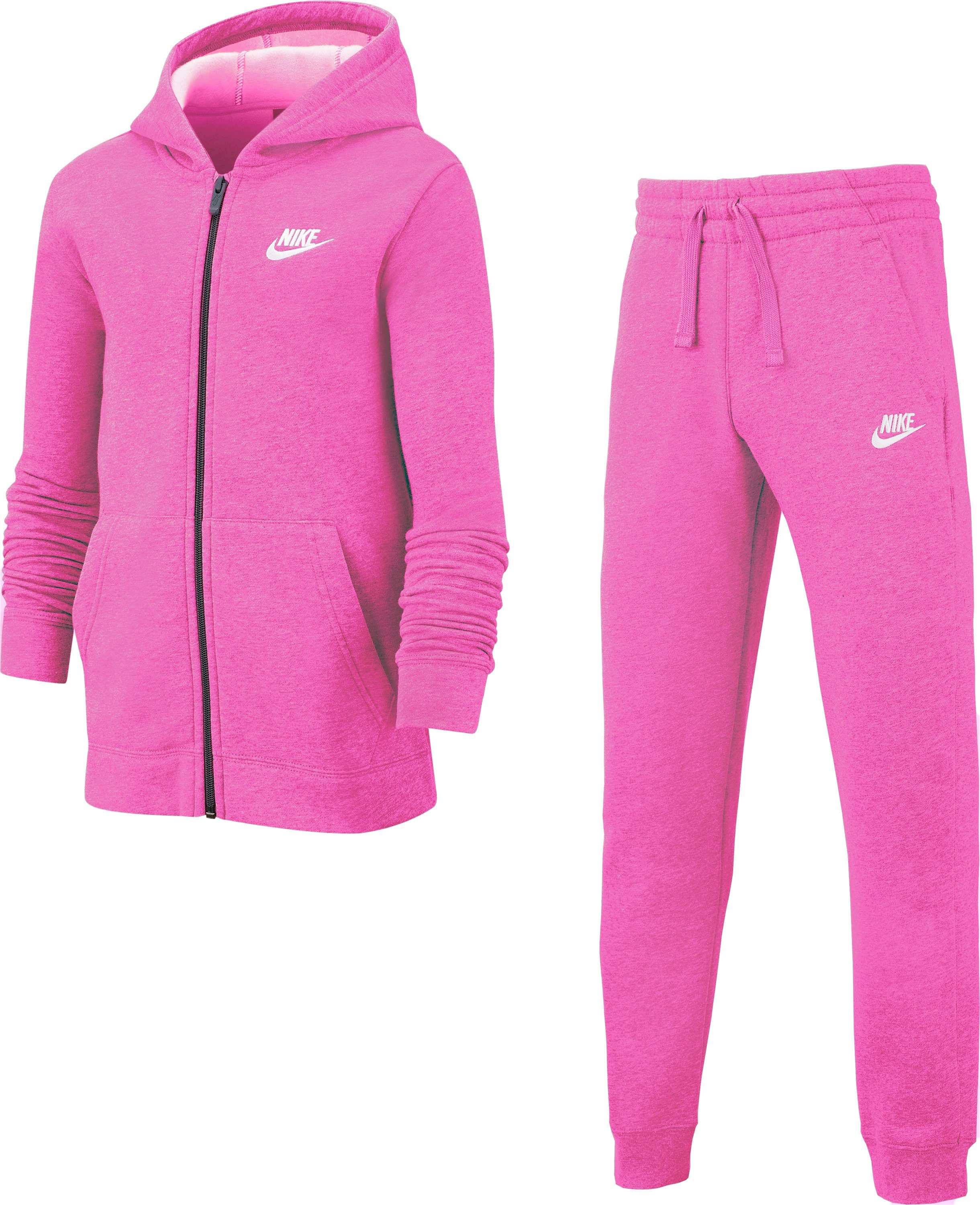 Nike Sportswear Jogginganzug NSW CORE 2-tlg), ACTIVE (Set, für FUCHSIA/WHITE Kinder FUCHSIA/ACTIVE