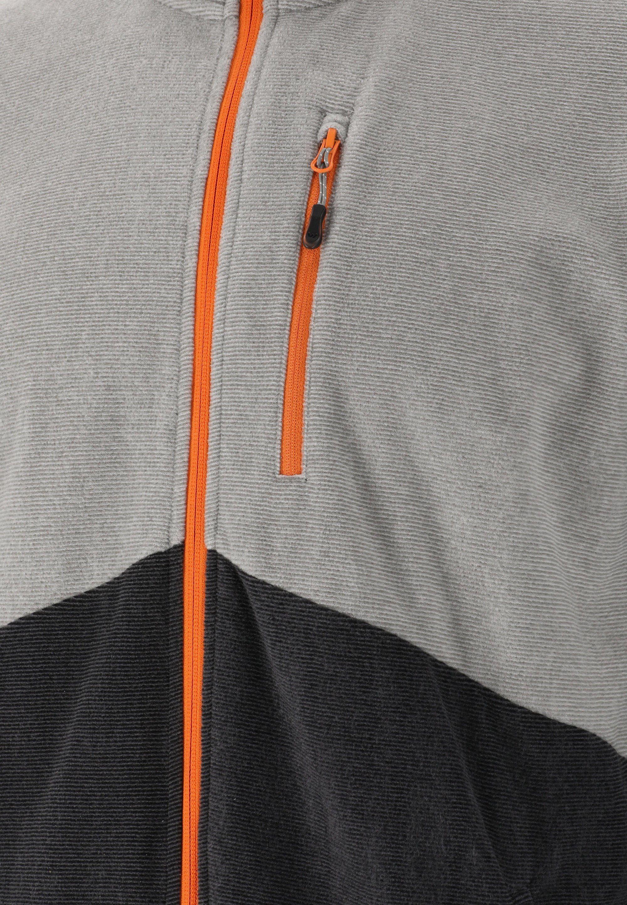 WHISTLER Fleecejacke mit grau Reißverschlusstaschen Greyson praktischen