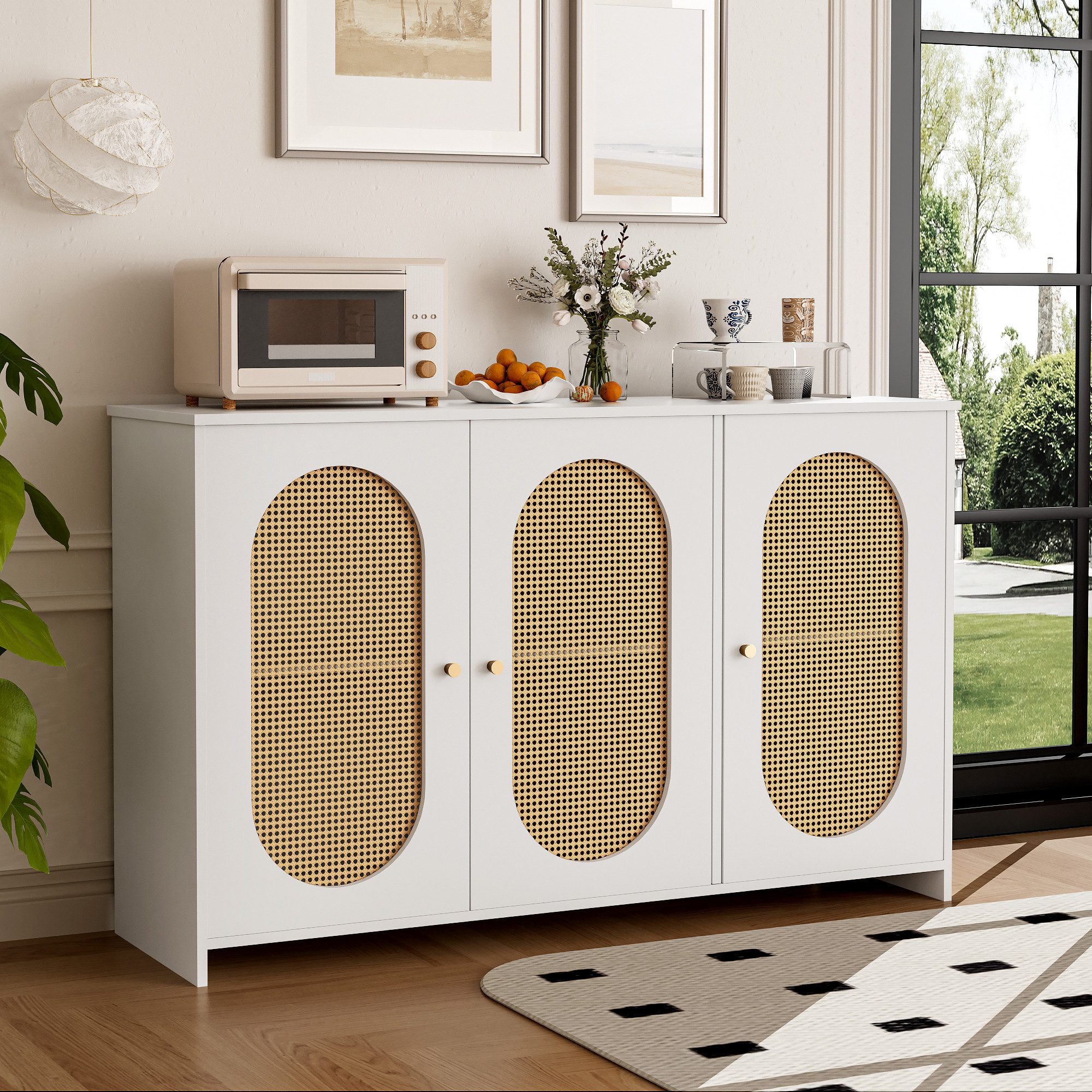 Sytifro Sideboard Sideboard mit 3 Türen, günstig online kaufen