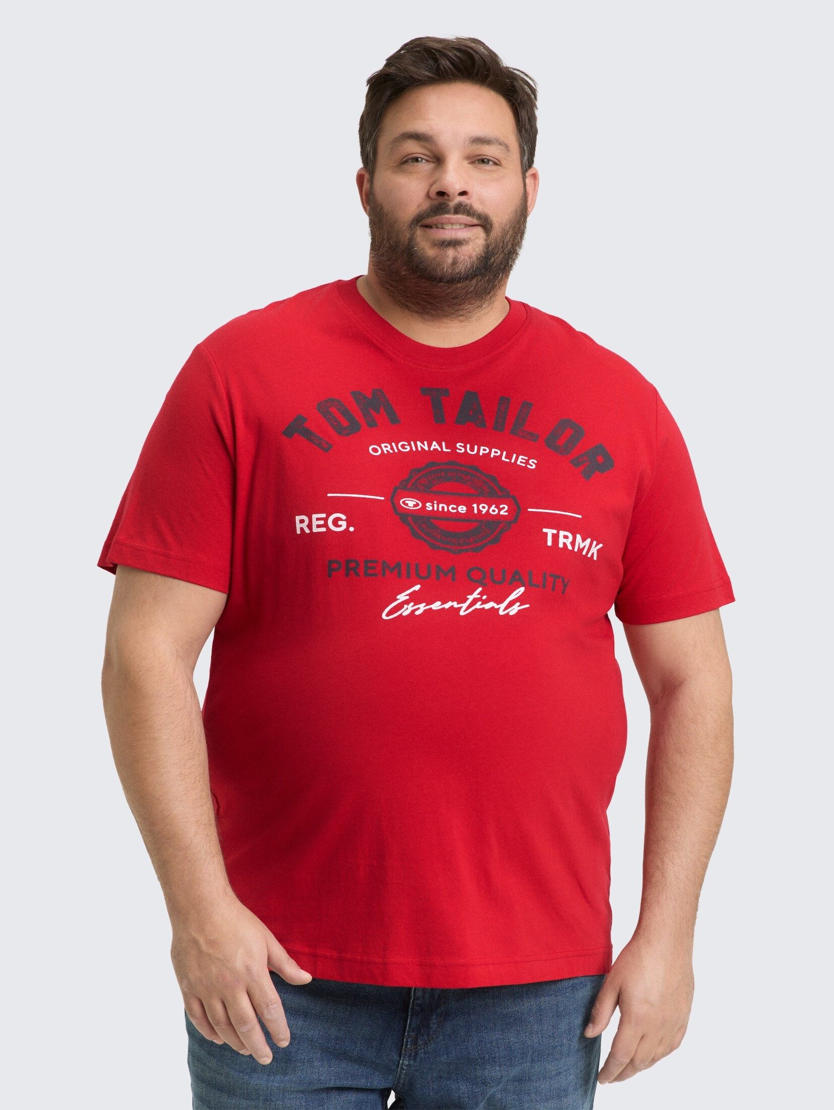 TOM TAILOR PLUS T-Shirt T-Shirt Plus Size - T-Shirt mit Logo Print günstig online kaufen