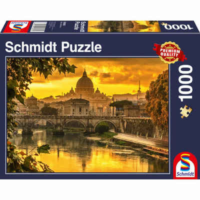 Schmidt Spiele Puzzle Goldenes Licht über Rom, 1000 Puzzleteile