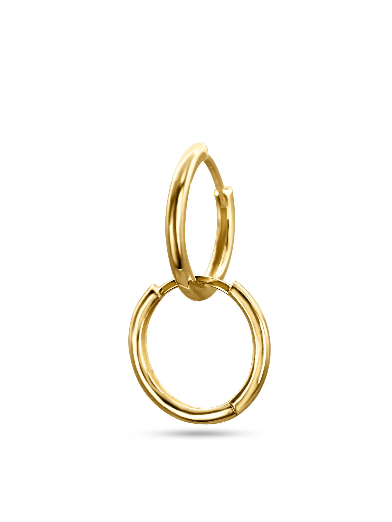 Antares Gold Paar Creolen aus 585 Gelbgold 14K, 10, 13, 15 mm oder als Set Goldohrringe