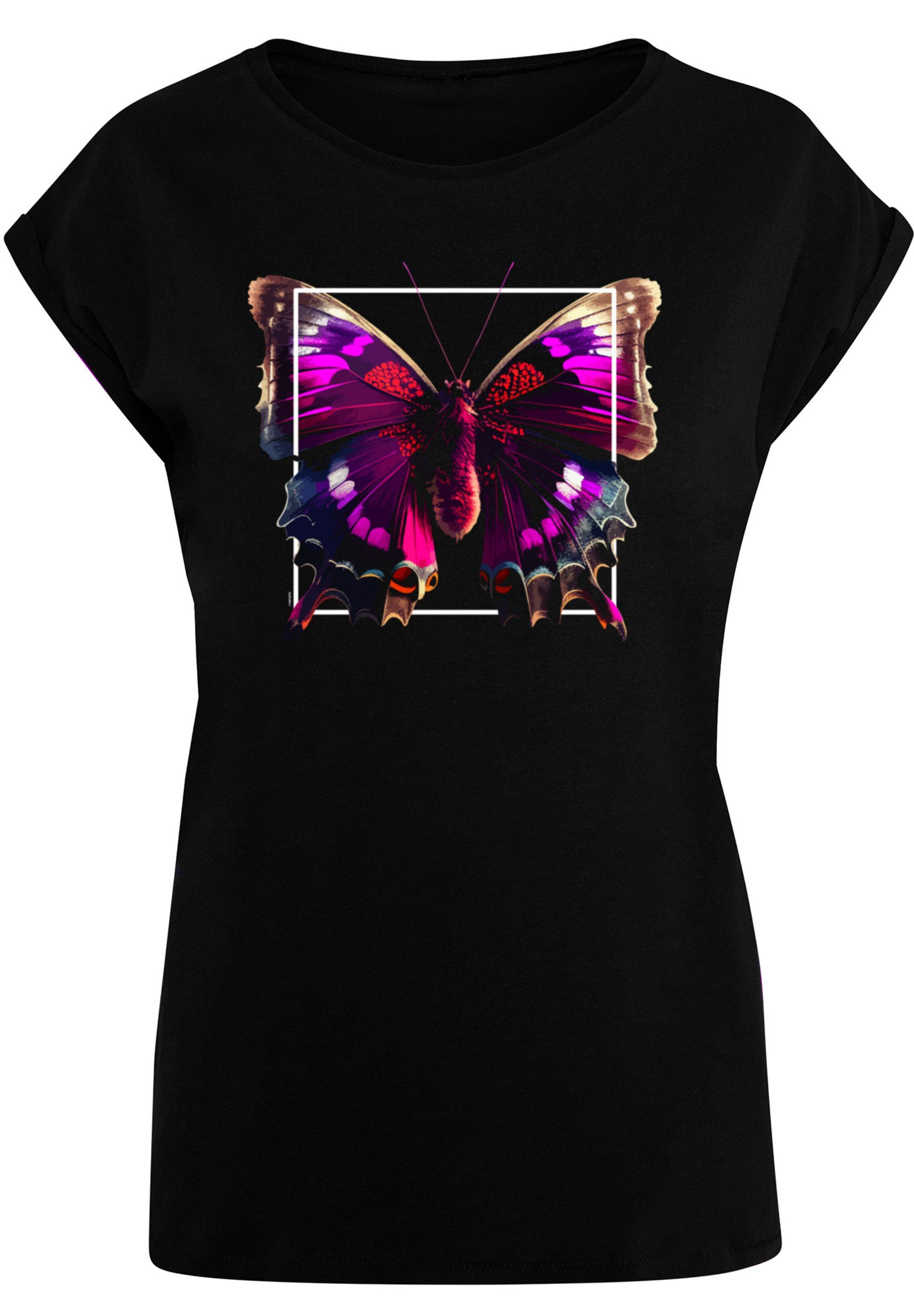 T-Shirt SHORT Print TEE SLEEVE Pink Schmetterling F4NT4STIC