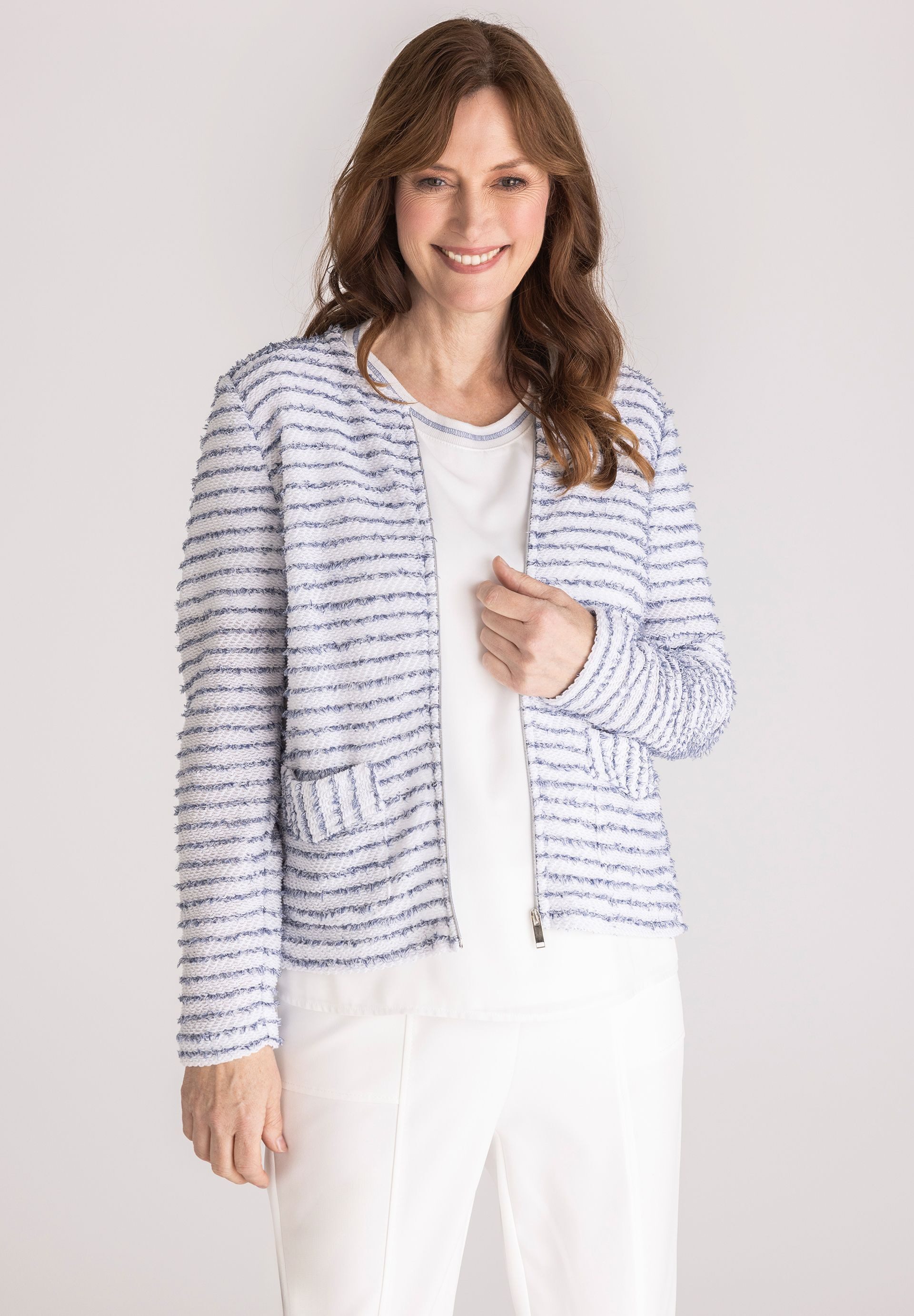 Jackenblazer mit Rippbündchen
