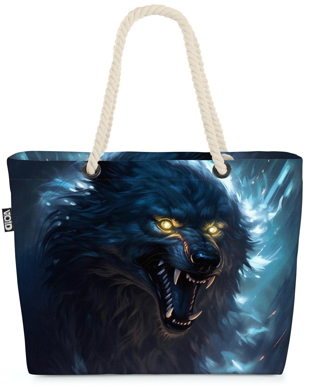 VOID Strandtasche (1-tlg), Kelten Wikinger Götter Monster Cerberus Fenrir Schattenwolf Wolf game