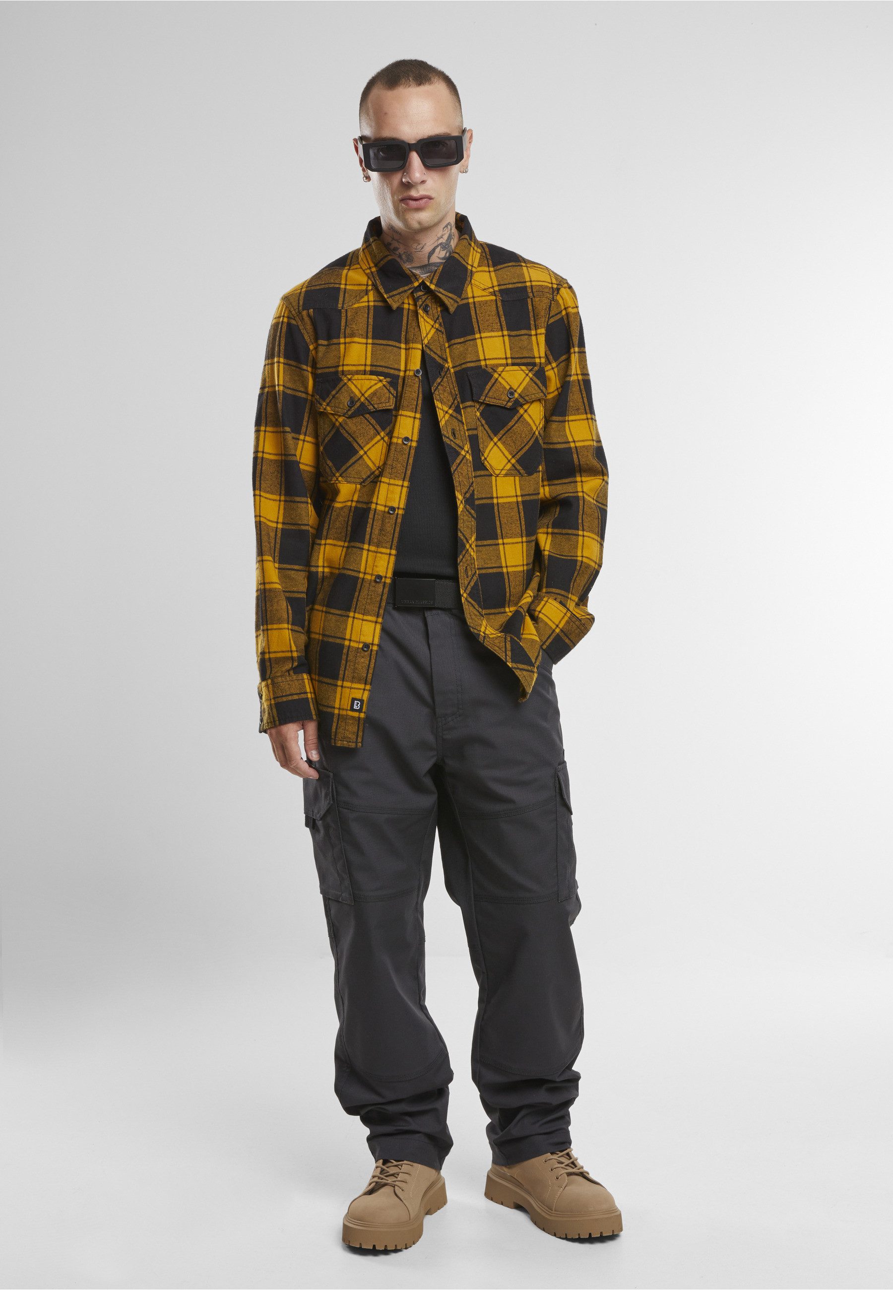 Brandit Langarmhemd Brandit Herren Checked Shirt (1-tlg)