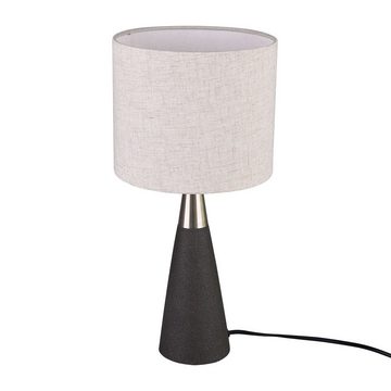 etc-shop Tischleuchte, Leuchtmittel nicht inklusive, Tischleuchte beige Schirm Tischlampe Modern Design Tischleuchte