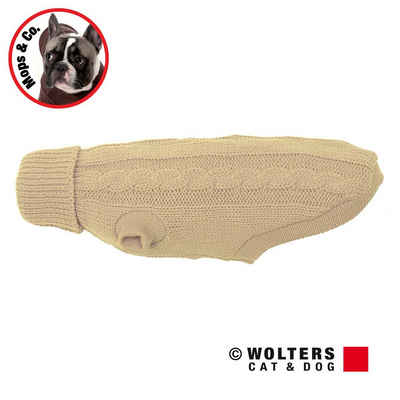 Wolters Hundepullover Zopf-Strickpullover für Mops & Co. beige