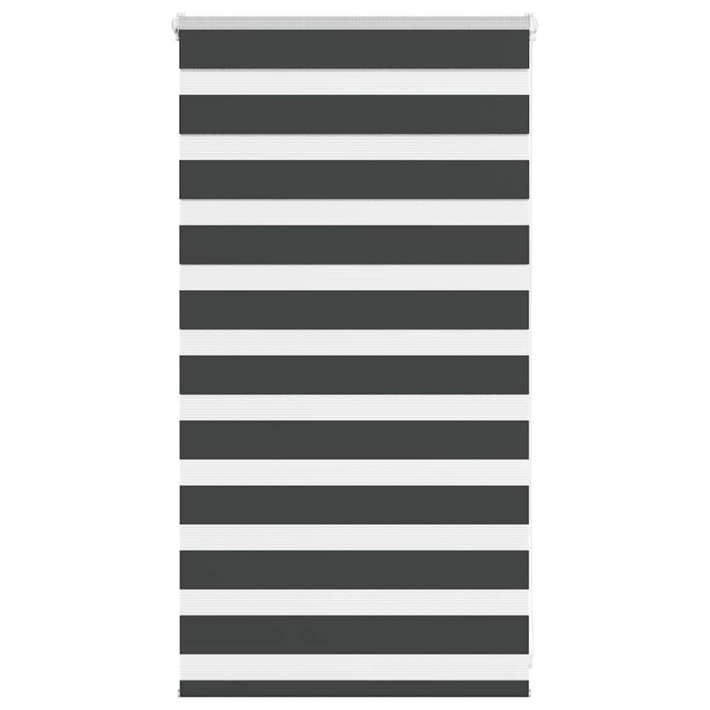 vidaXL Gardine 85 x 100 cm Zebrarollo Schwarz 85x100 cm Stoffbreite 80,9 cm Polyester