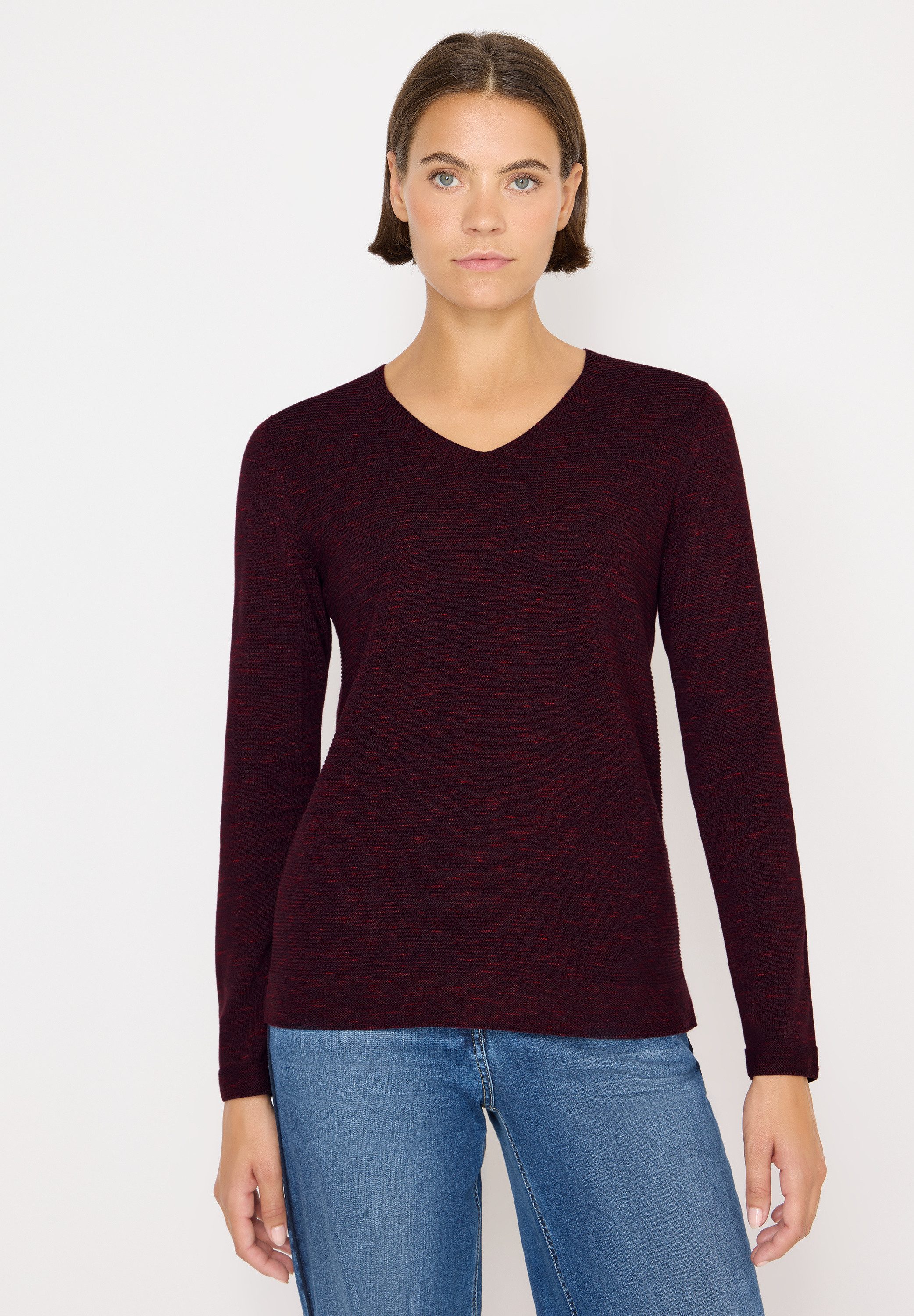 STREET ONE Strickpullover im Melange Look günstig online kaufen