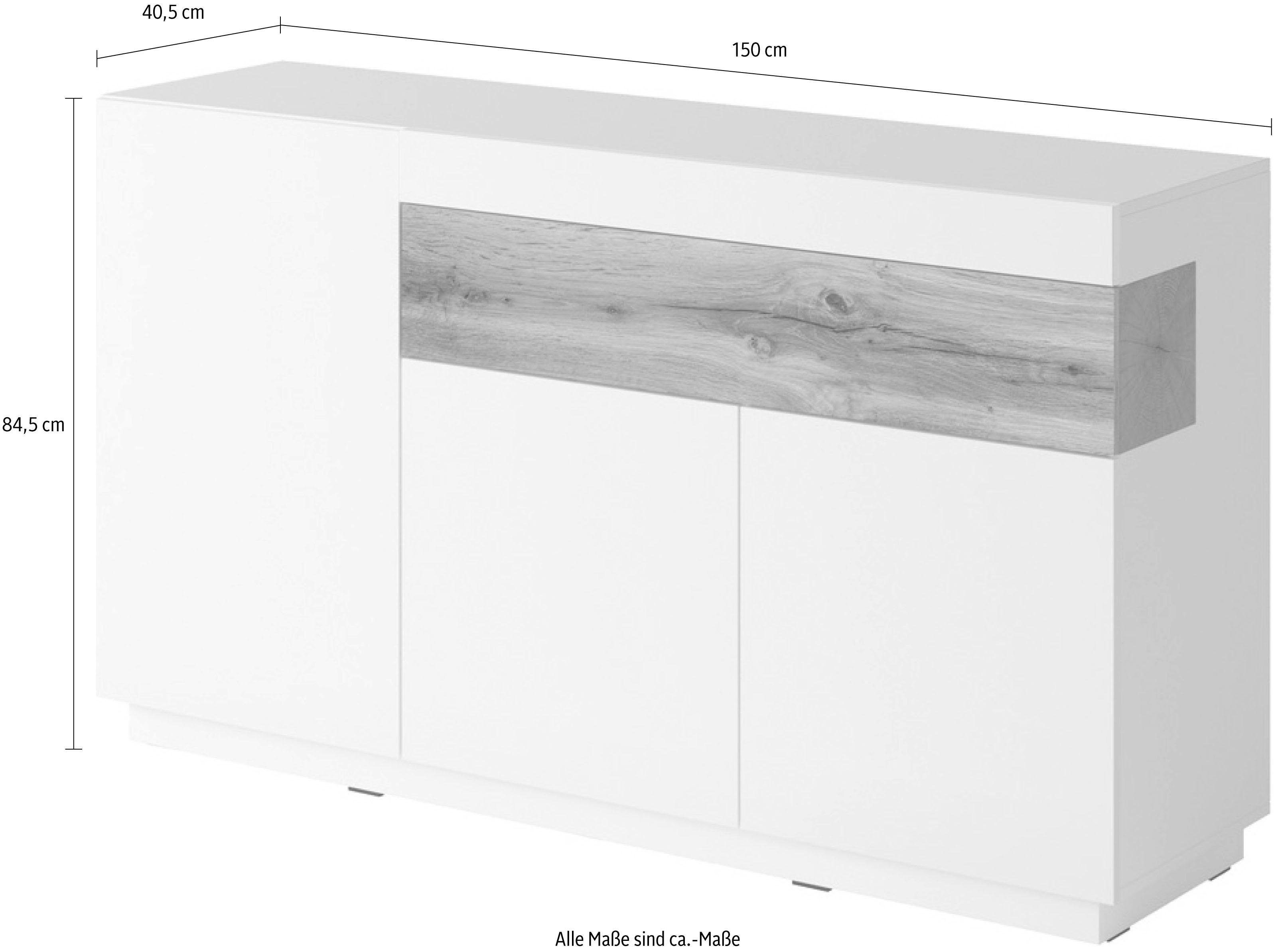 OTTO home Sideboard SILKE, Breite 150 cm