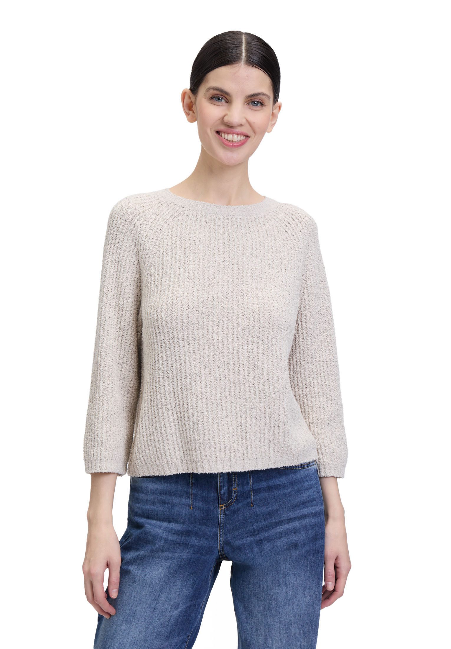 Strickpullover Cartoon Strickpullover mit Rundhalsausschnitt