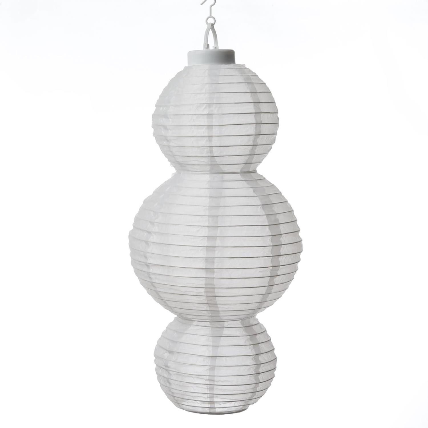 LED Lampion XL Solar Gartenlampion H: 60cm Party Balkon Terrasse Laterne Sensor
