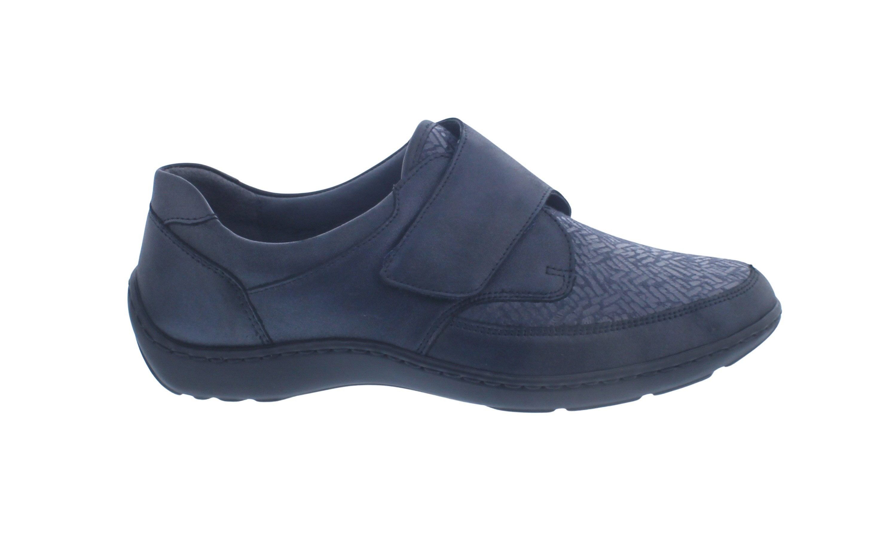 Waldläufer Henni-Soft, Ortho-Tritt, Bronx (Glattled) / Stretch, notte Klettschuh