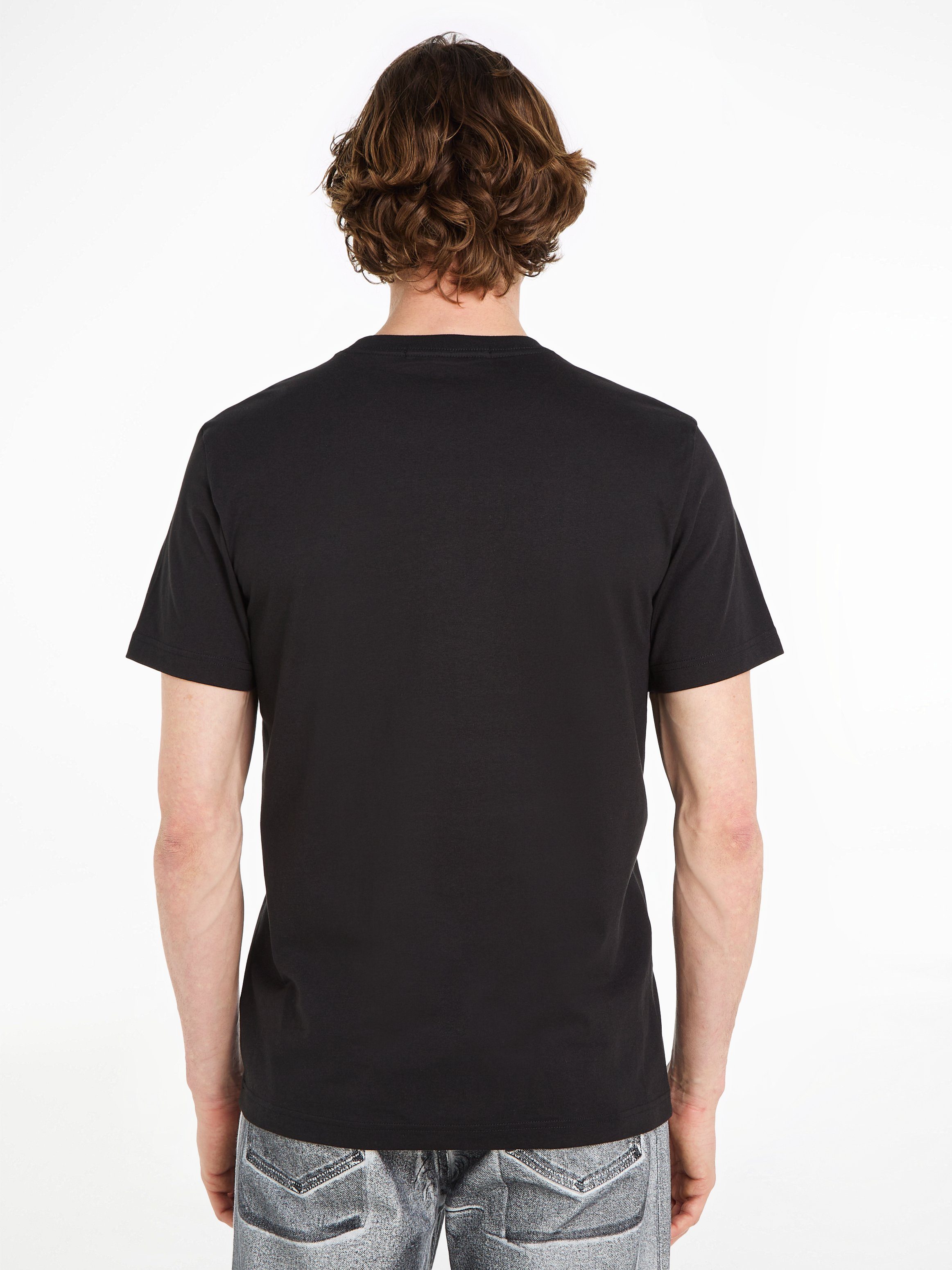 CENTER TEE Black T-Shirt Calvin SMALL BOX Klein Ck Jeans