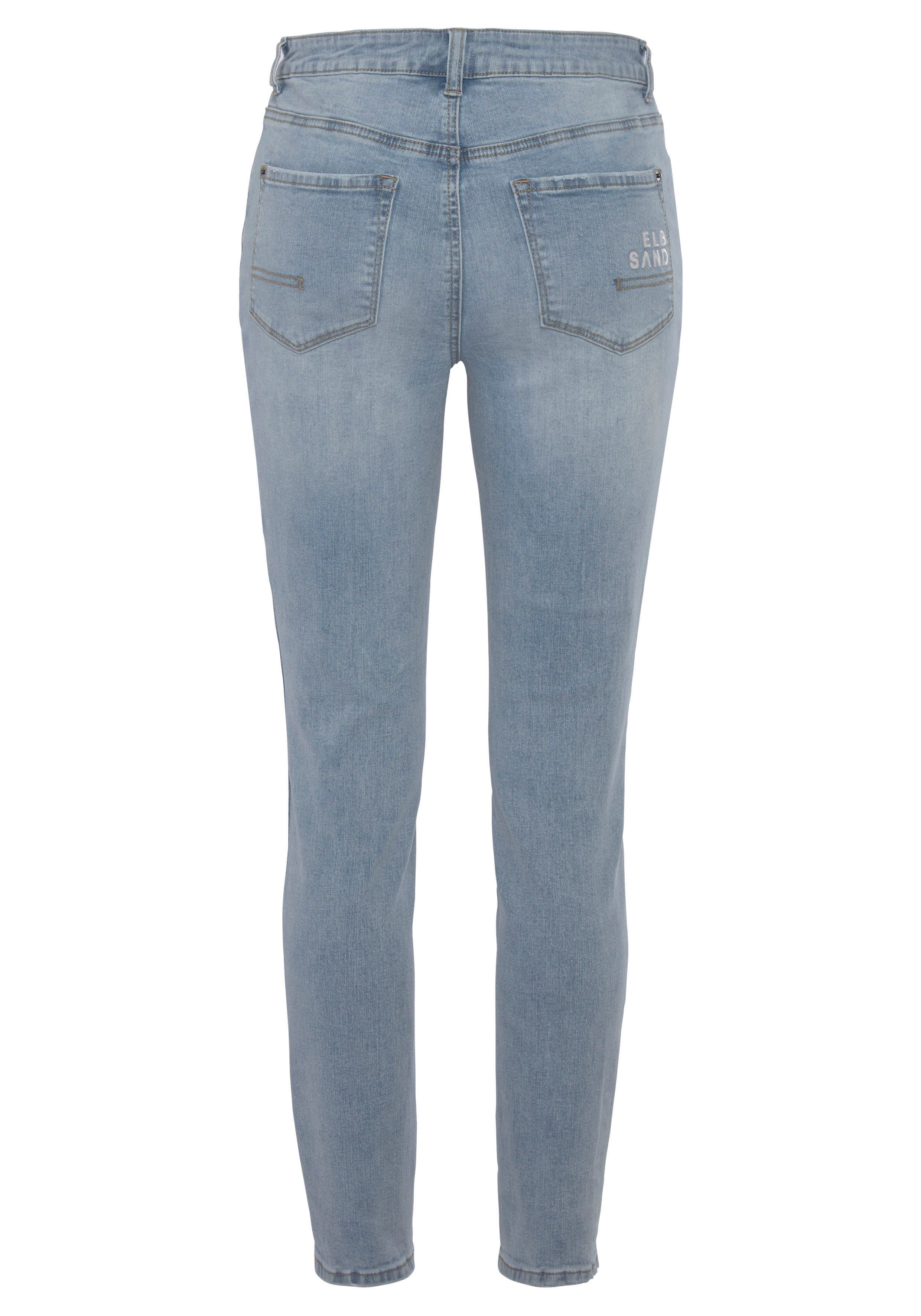 Elbsand Slim-fit-Jeans mit Logodruck, schmale Passform, softe Denimqualität – Bild 4 von 5