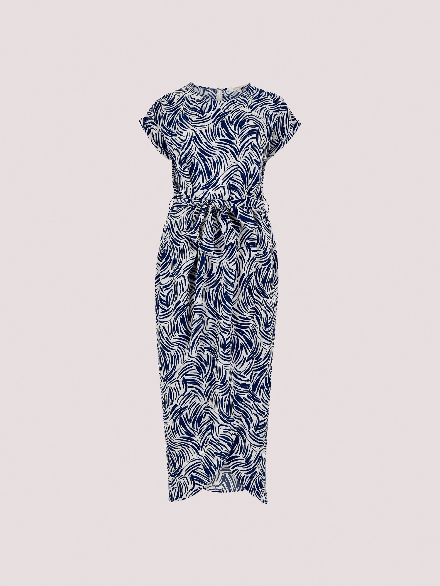 Druckkleid mit Pinselstrichmuster
