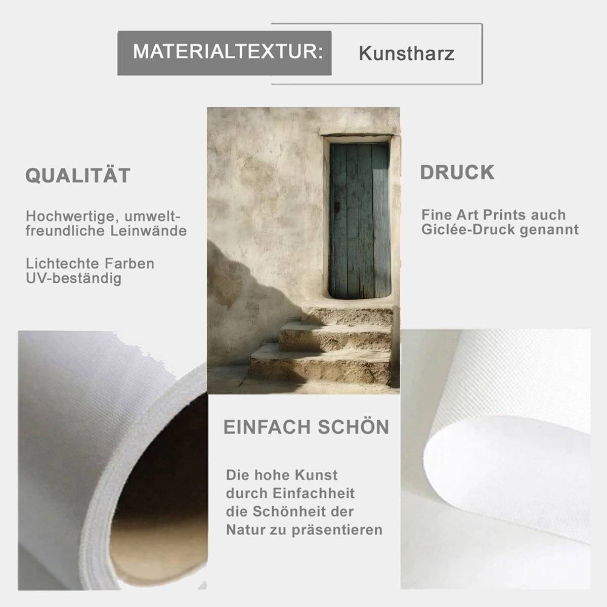 TPFLiving Kunstdruck OHNE RAHMEN, Italienische Landschaften - Mittelmeer Mo günstig online kaufen